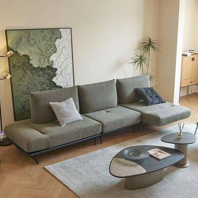 意式百变灵动岛布艺沙发合极简客厅205新2家用款直83076排多功能