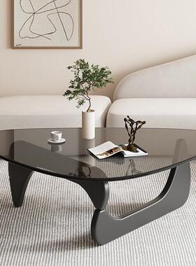 新款AL-69819茶几网红小户型客厅家用现代木简约意圆形茶实轻桌奢