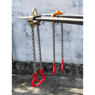 叉XPJ车吊钩重起吊链锰钢链铁链挂卸勾车四吊链抓钩尖嘴钢管勾环