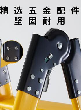 A5加厚1F87M7JT9.5米2米人字两用梯子L折叠家用直梯钢梯管工伸缩