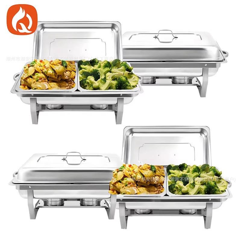 不锈钢自助餐炉折叠方GXB形温炉酒精炉食加物热布菲炉酒保店餐炉