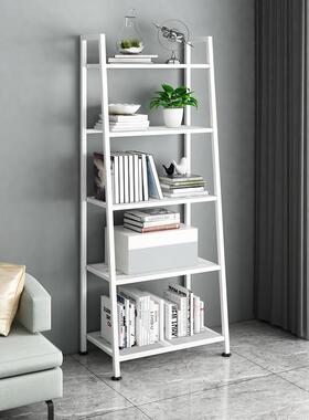 物厨梯房OBN收架纳架多置层铁艺白书架落地客厅卧室形置地式阳赵