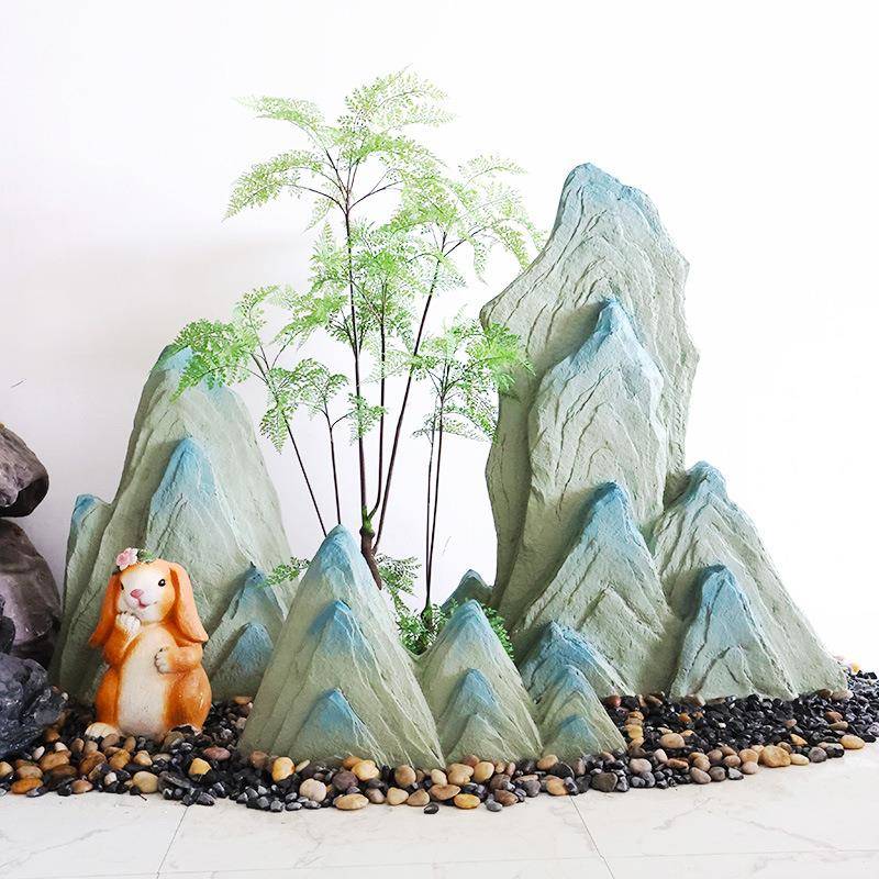 雪山浪石切石QOI片组合景泰石切片枯山水造假山石景观自然石庭院