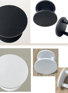 现代简门约玻璃现门拉手形黑色白圆色大门单孔实心木酒店ZY100123