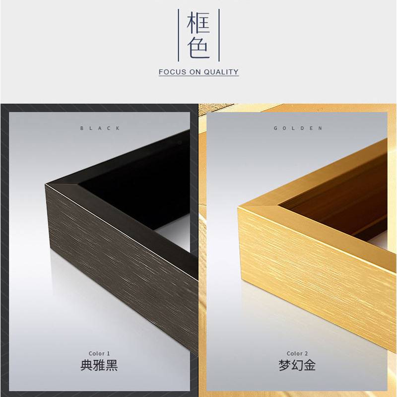 轻奢晶瓷镶钻装饰画挂钟无框画钟表家用客厅新款数码万年历电子钟
