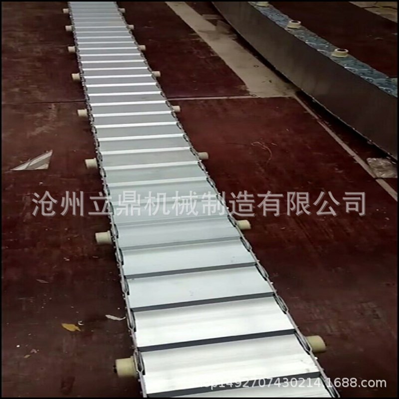 TL全封闭钢铝拖链 带侧尼龙滑轮钢制拖链 封闭式金属坦克链