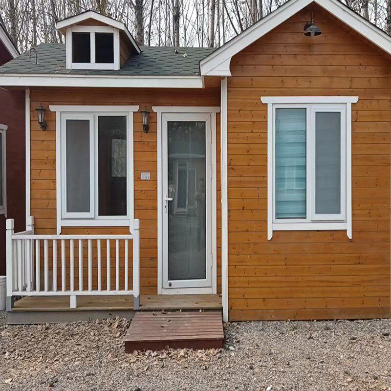 防腐木屋碳化木屋户外组装简易新中式可移动木屋农家乐景区售货亭