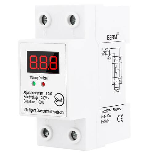 BERM/贝尔美 BEMZ1-30A 单相自复式可调电流智能限流保护器220V