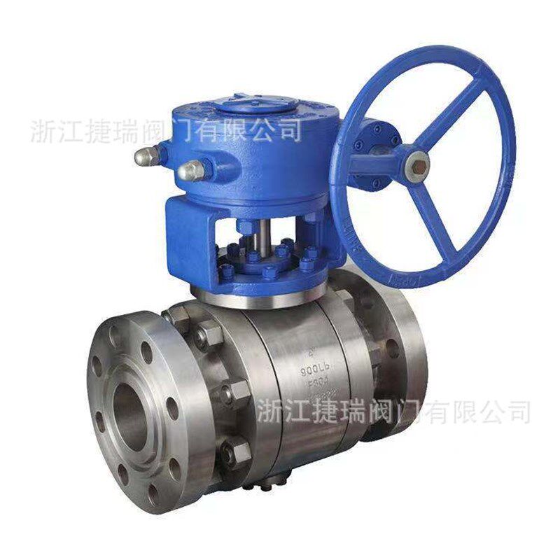 Q347F/N/H/Y-16P/25/40R/64/100/160/320C三段式锻钢高压法兰球阀