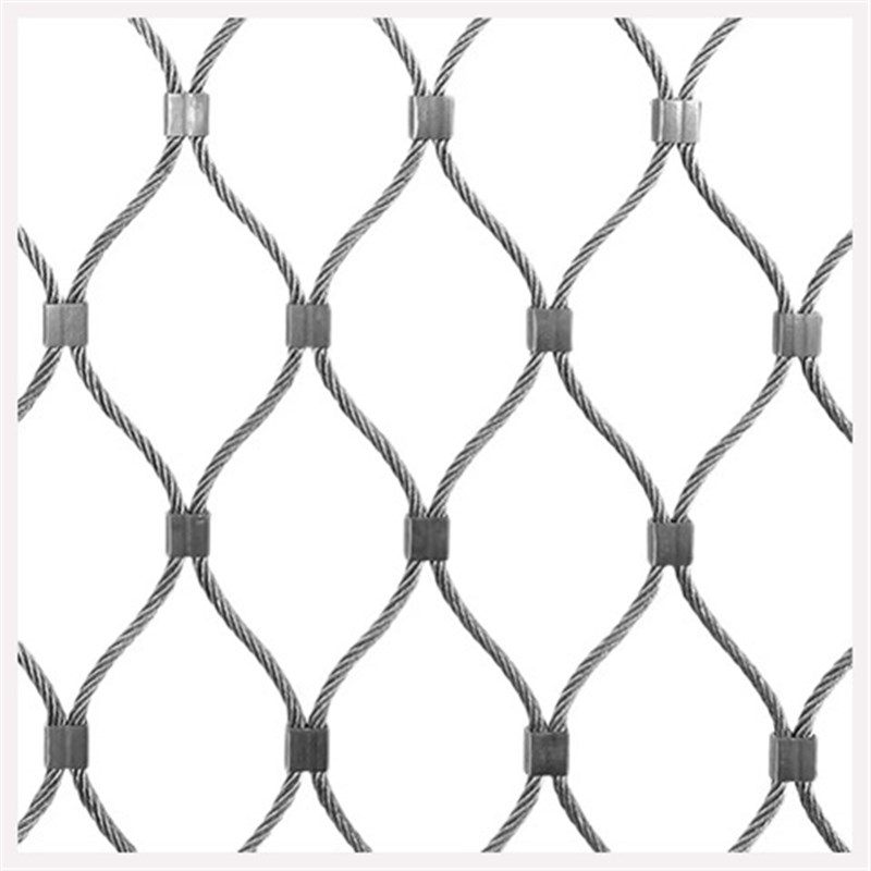 不锈钢绳网学校幼儿园防坠网 高空编织卡扣防护网植物攀爬网