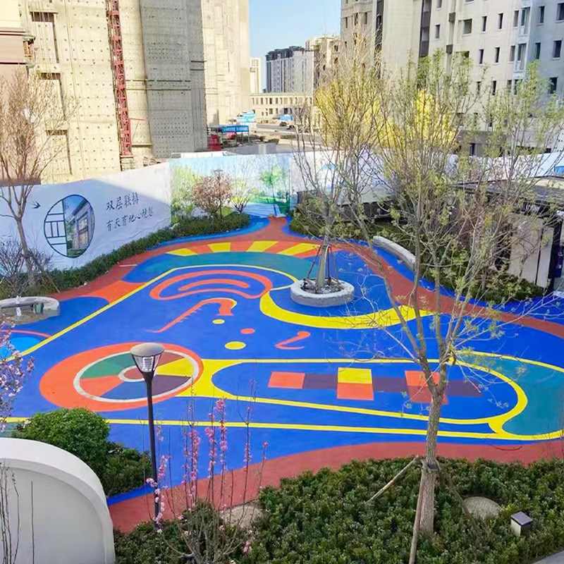 厂家彩色EPDM橡胶颗粒  学校操场施工幼儿园  场运动地面塑胶跑道