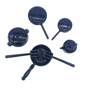 12dollhouse娃娃屋微缩食玩模型厨房用具餐盘厨具摆件十件套