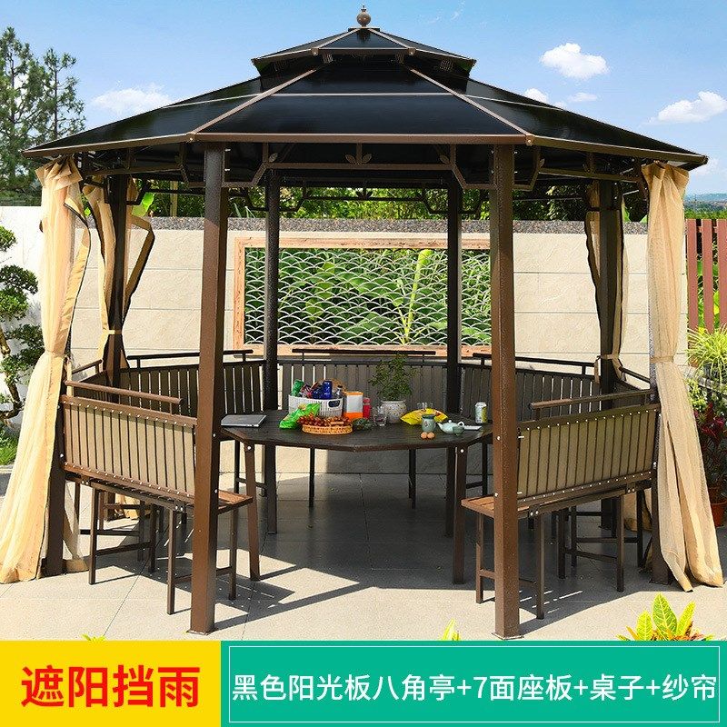 户外凉亭庭院别墅花园遮阳棚雨棚室外楼顶露台六角新中式休闲亭子,商业/办公家具,岗亭/商铺售货亭/工作房/移动房,淘宝优惠券,粉丝福利购,淘宝优惠卷