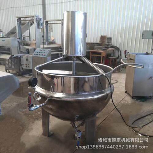400L卤立蒸汽夹锅HKZ 商用可层倾蒸汽搅拌夹层锅 式酱驴肉夹层锅