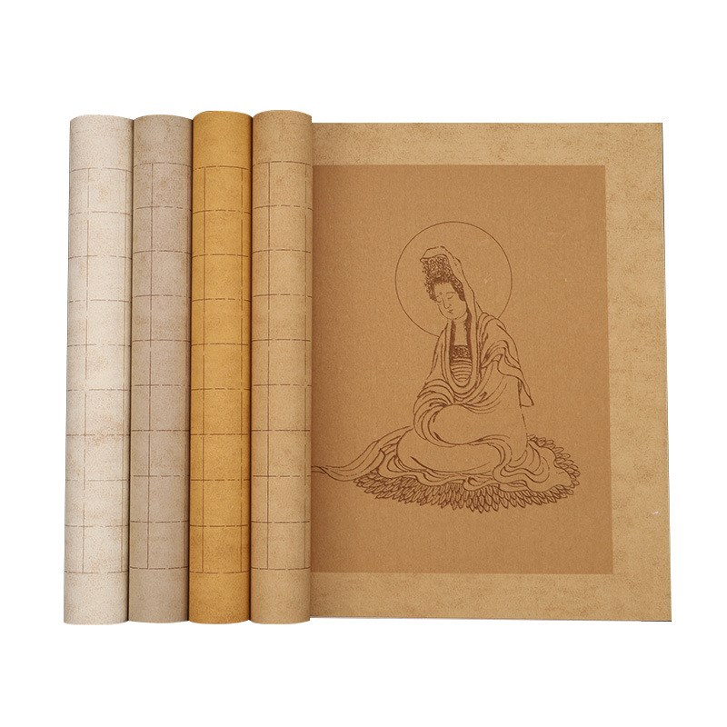 抄写作品纸小楷毛笔书法手抄临摹方格做旧仿古四尺对开行书格