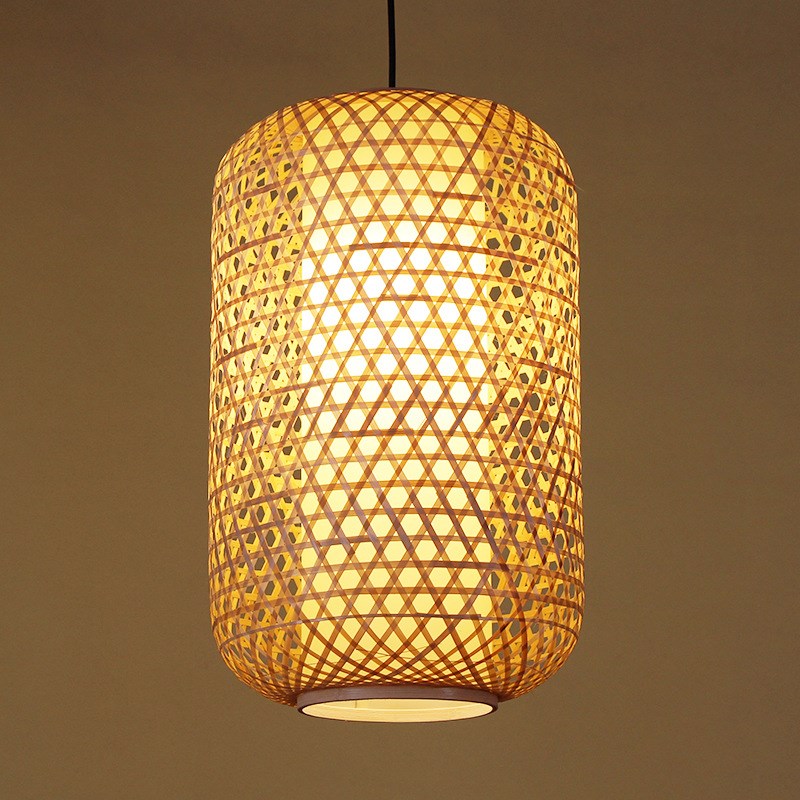 竹编灯笼新中式复古吊灯餐厅酒店火锅灯罩茶楼灯具大排档仿古灯笼