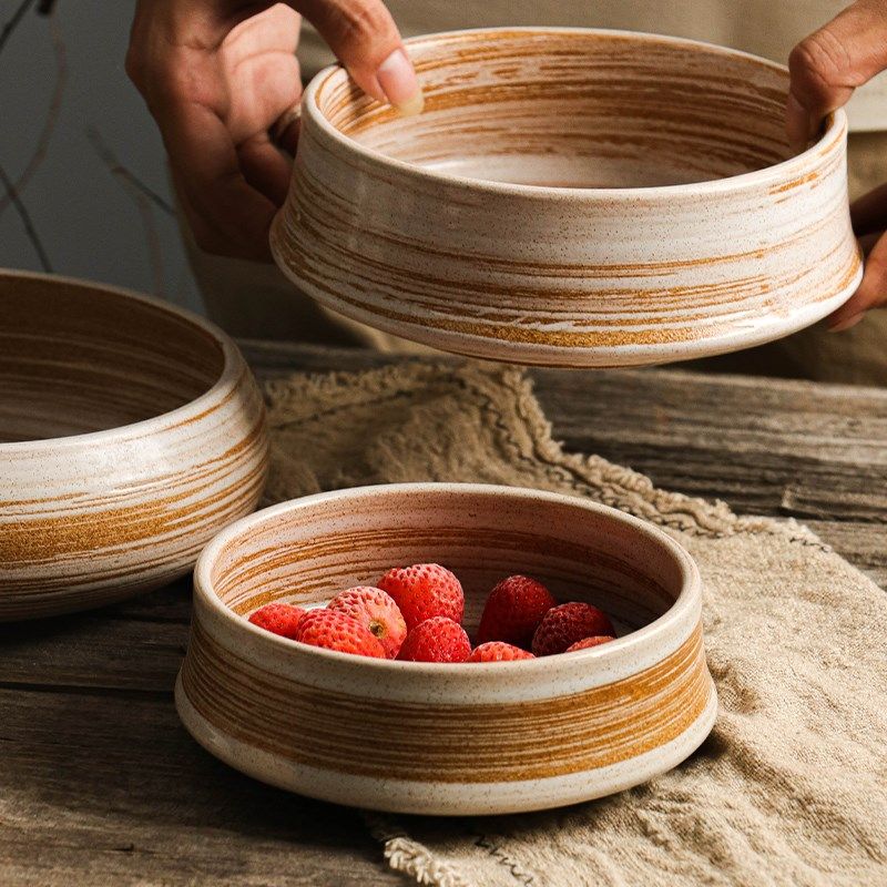 钵仔碗手工陶常德米粉钵复古农家钵子蒸菜蒸饭轻奢粗陶棕色扣肉碗,餐饮具,碗,淘宝优惠券,粉丝福利购,淘宝优惠卷