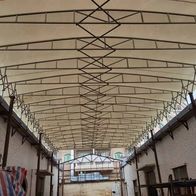 电动推拉篷厂房仓库篷物流装卸篷电动伸缩篷户外帐篷直供