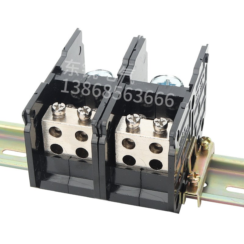海燕 FJ6D-200-02/4二进八出接线端子200A导轨式分线器接线盒