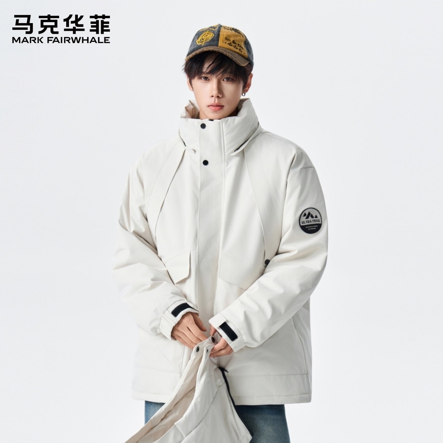 马克华菲连帽羽绒服男冬季加厚保羽绒服