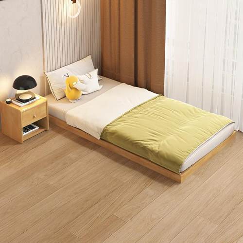 实木榻榻米地台床无小床头矮床低地踏地铺床儿童单亲落506#地子人