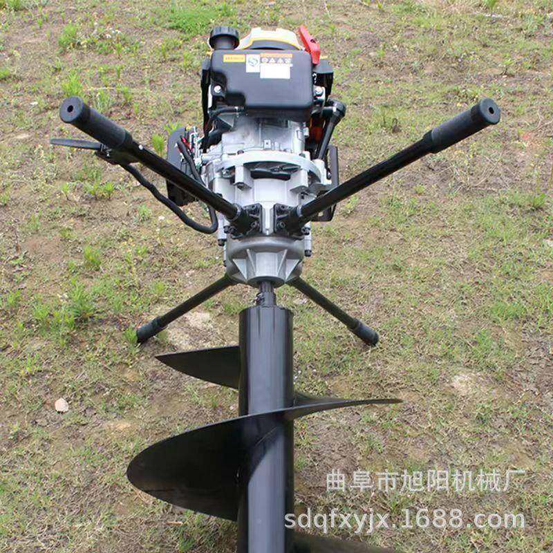 8马力汽油四冲打孔便携式电线杆MRT挖机坑机园林果园树木种程植机