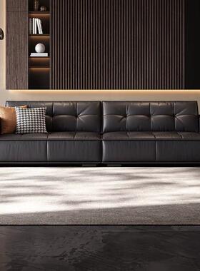 古风吐司沙发黑色简约块云朵豆腐意式中极简户型客小厅直NCB排三