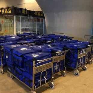 不瑞晟锈钢平板车自刹车平板车常态动制动平板车物流手推P415-BG9