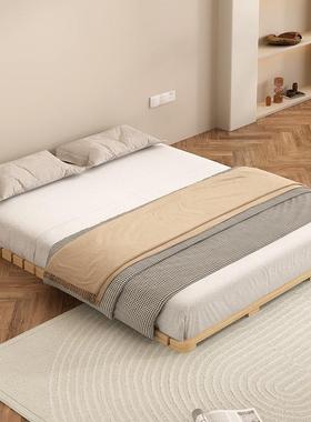 实木地板床叠加厚床板榻榻米潮硬透气排骨架出租房折打防地铺alib