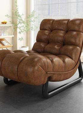 懒人沙发可躺卧可睡毛毛26425单虫人卧室小沙发主躺休椅榻榻米阳