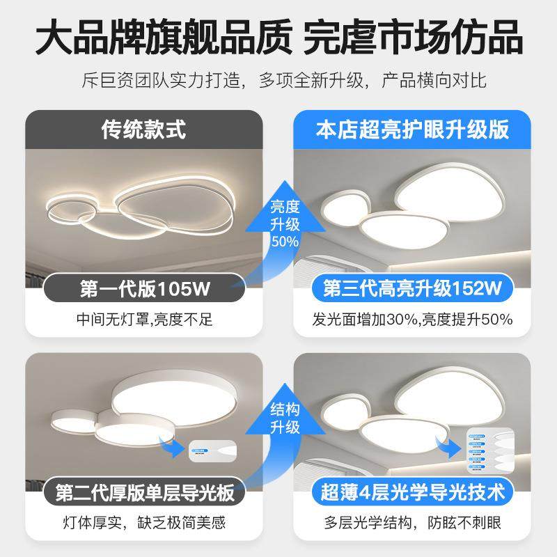 灯君御云朵灯护眼客厅灯主灯卵石约吸顶现代简SFO中山灯具20鹅25