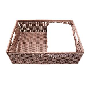 仿编织收纳篮大容量箩衣服毛巾筐水果藤玩具收纳篮TL-1050酒店置