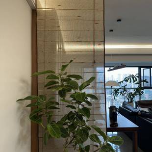 风水帘可升降卷阳台客厅F9755HTM玄关屏门风装 饰软隔帘断帘麻挂布