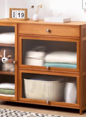 新中F77HSMM8五式客纳厅卧室斗置物收柜子竹实木电视柜旁边靠柜墙