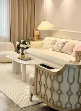 美式轻GDO实木沙发组厅合别墅装整奢华家具简约奢现代家用客布艺