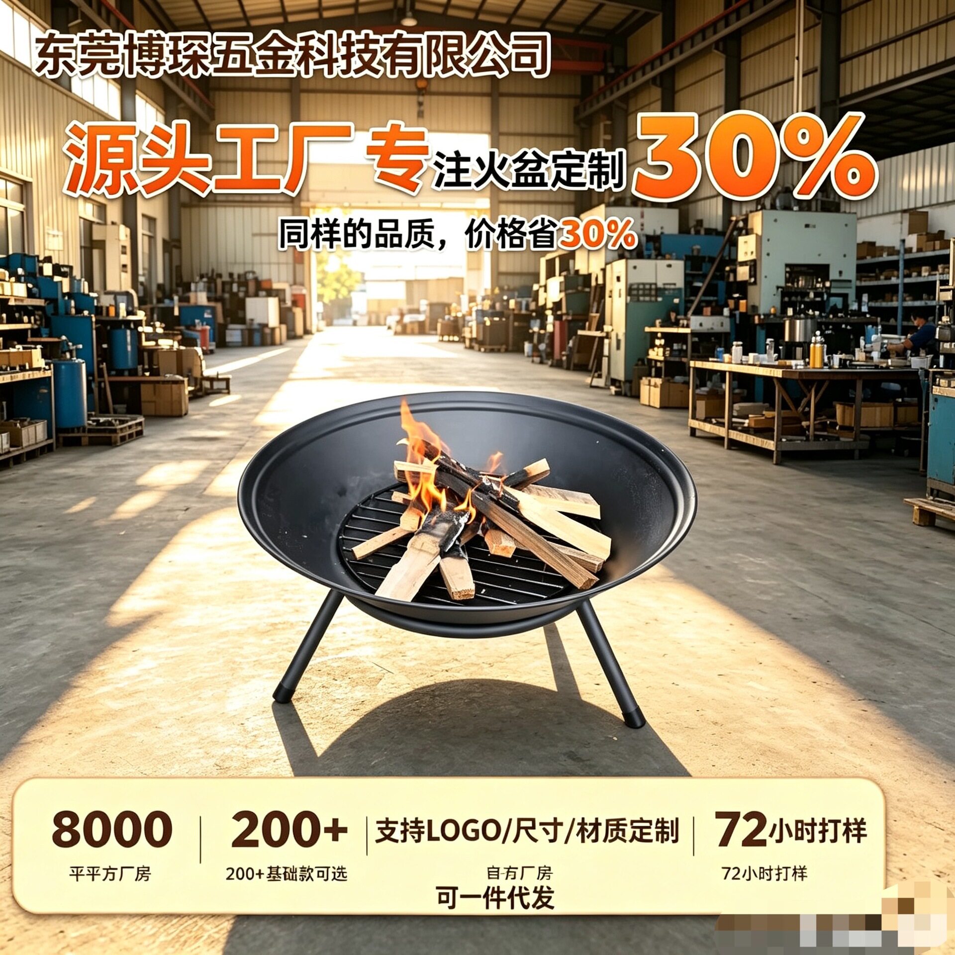 户外庭院烤火盆烧烤炉围炉煮茶