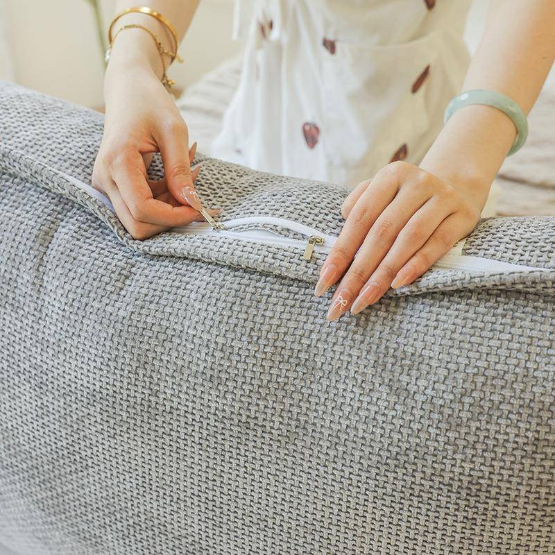 纯色床头枕软包大靠背拆样间抱枕沙发拼接靠枕客厅腰板靠yilan-20