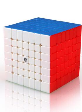 奇艺烨七阶磁力魔魔方格业XM52606D专比赛7阶魔方玩具方磁定力位