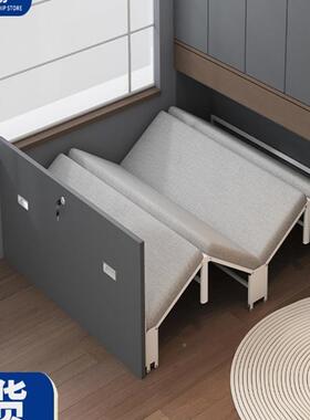 床多功能床A88802隐形床家用小户型入柜伸缩单人叠书桌柜一折体式