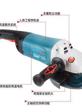 博割大工CLR业级角磨机2500大W功率角向磨光机180多功切能抛光磨