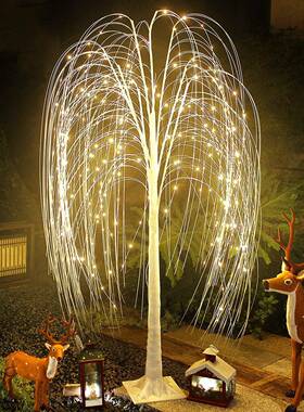 l日ed编织柳树暖白色串灯带圣诞假STP家庭花园派对节日婚礼卧装室