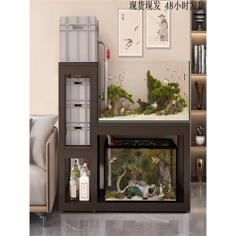 l型鱼缸架多层组合鱼缸底座底柜家用金属承重水簇箱底架鱼缸柜鱼