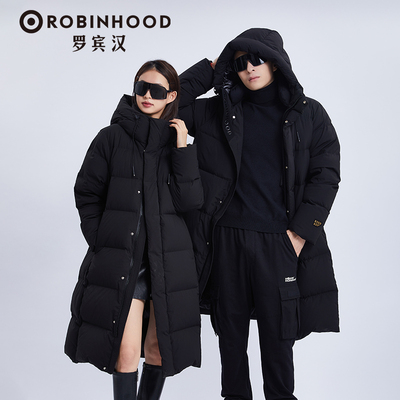 罗宾汉黑钻长款鹅绒羽绒服
