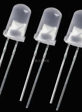 直插LED雾状磨砂LED灯灯珠 F3 F5 3/5mm红绿黄蓝白橙色 高亮