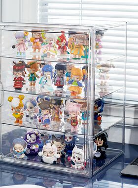 特大手办乐高展示柜模型玩具40cm收纳陈列柜亚克力透明盲盒置物架