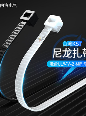 KST自锁式尼龙扎带2.5*100 扎线带固定塑料捆扎带线束带白色黑色