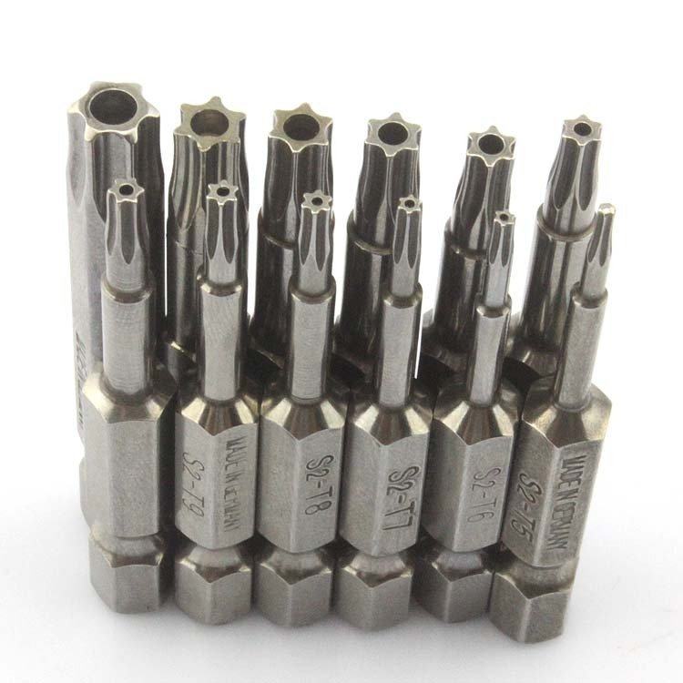 德国进口梅花批咀气动风批头电动螺丝刀头六星型电批嘴咀50-100mm