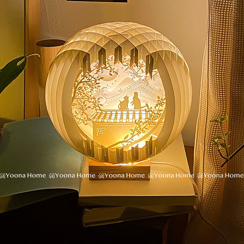 Yoona Home纸雕创意立体高级感生日礼物卧室浪漫夜灯小众礼物摆件
