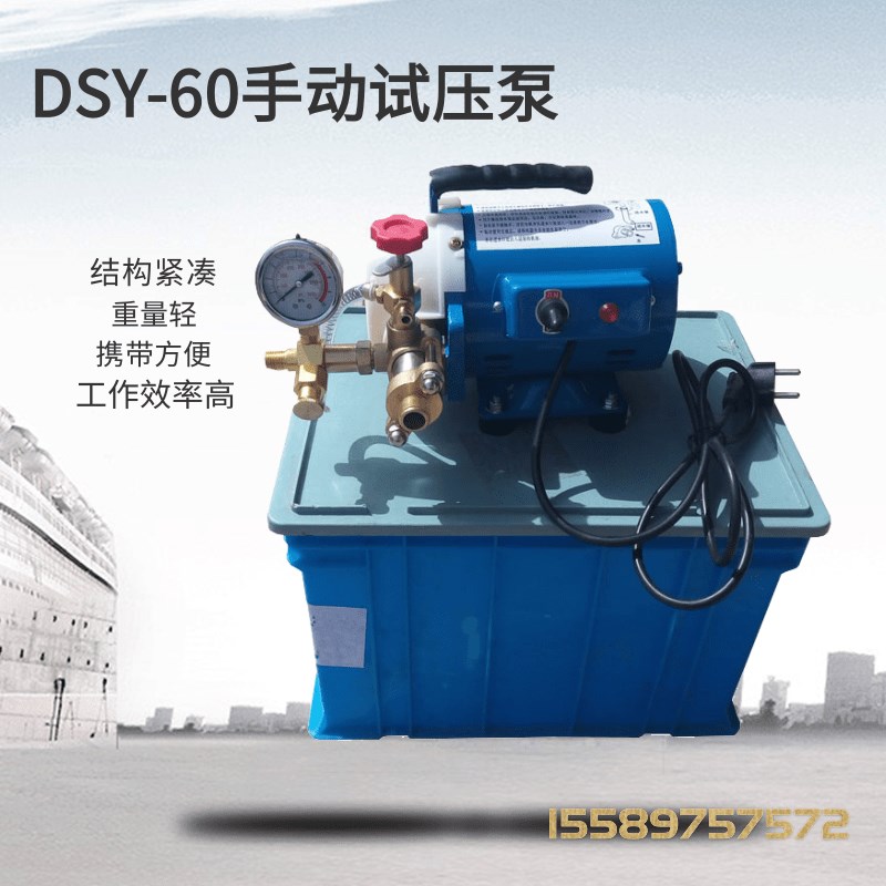 DSY-60电动试压泵手提式水管测压机PPR打压机地暖泵捡漏增压泵
