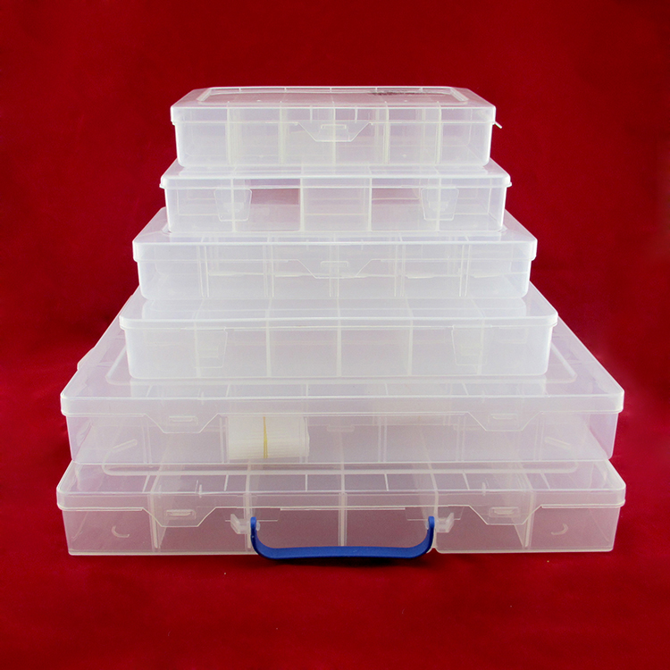 透明工具盒螺丝盒多格收纳盒五金电子原元件盒零件盒IC盒首饰箱